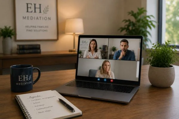 child access mediation Buxton online meeting.